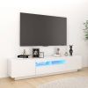 VidaXL Tv meubel met LED verlichting 180x35x40 cm hoogglans wit online kopen