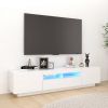 VidaXL Tv meubel met LED verlichting 180x35x40 cm wit online kopen