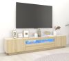 VidaXL Tv meubel met LED verlichting 200x35x40 cm sonoma eikenkleurig online kopen