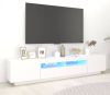 VidaXL Tv meubel met LED verlichting 200x35x40 cm wit online kopen