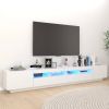 VidaXL Tv meubel met LED verlichting 260x35x40 cm wit online kopen