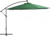 VidaXL Zweefparasol met LED verlichting en metalen paal 350 cm groen online kopen