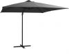 VidaXL Zweefparasol met LED verlichting en paal 250x250 cm antraciet online kopen