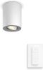 Philips Plafondspot Hue Pillar White Ambiance 1 lichts wit met schakelaar 929003046701 online kopen