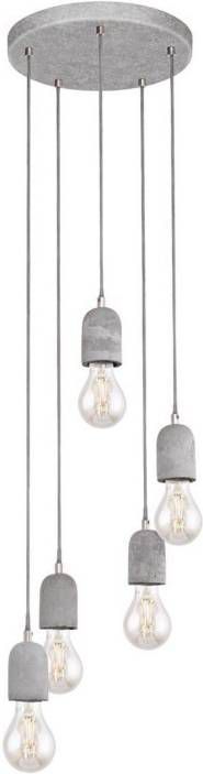 Eglo Vide pendel hanglamp Silvares 5 lichts betongrijs 95524 online kopen