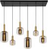 Lucide Hanglamp Joanet goud smoke glas 6 lampen online kopen