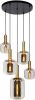 Lucide Hanglamp Joanet goud smoke glas 5 lampen online kopen