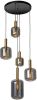 Lucide Hanglamp Joanet goud smoke glas 5 lampen online kopen